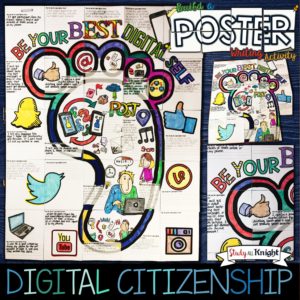 Digital Citizenship Writing Activity, Poster, Group Collaboration Project